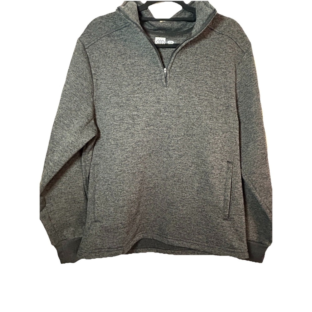 Leg3nd 1/4 Zip Gray Men's‎ Pullover sweatshirt Size Medium